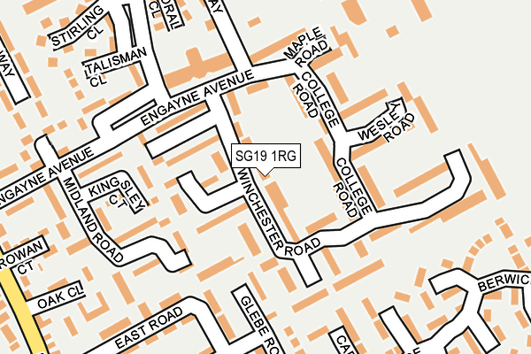 SG19 1RG map - OS OpenMap – Local (Ordnance Survey) SG19 1RG map - OS OpenMap – Local (Ordnance Survey)