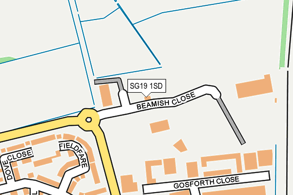 SG19 1SD map - OS OpenMap – Local (Ordnance Survey) SG19 1SD map - OS OpenMap – Local (Ordnance Survey)