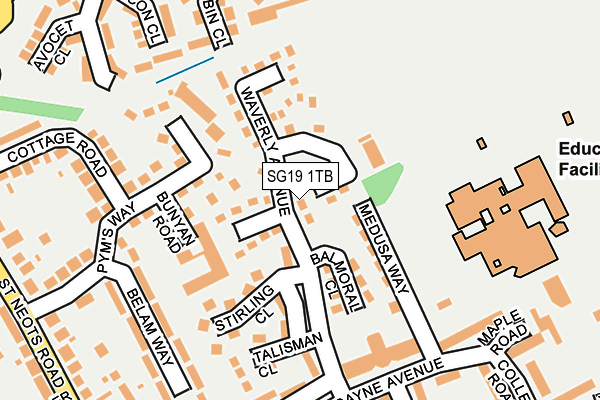 SG19 1TB map - OS OpenMap – Local (Ordnance Survey) SG19 1TB map - OS OpenMap – Local (Ordnance Survey)