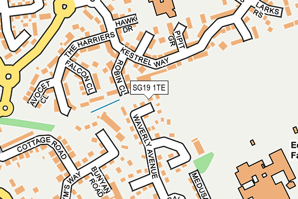 SG19 1TE map - OS OpenMap – Local (Ordnance Survey) SG19 1TE map - OS OpenMap – Local (Ordnance Survey)