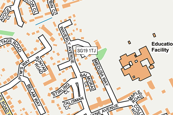 SG19 1TJ map - OS OpenMap – Local (Ordnance Survey) SG19 1TJ map - OS OpenMap – Local (Ordnance Survey)