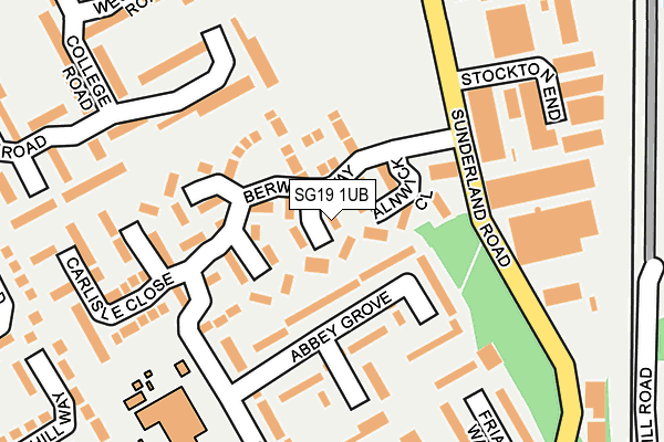 SG19 1UB map - OS OpenMap – Local (Ordnance Survey) SG19 1UB map - OS OpenMap – Local (Ordnance Survey)