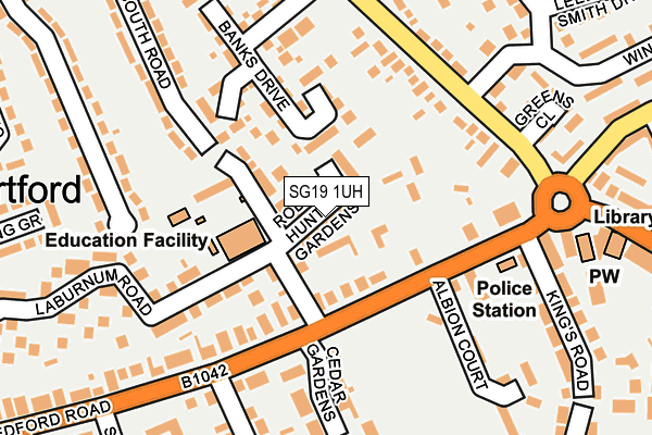 SG19 1UH map - OS OpenMap – Local (Ordnance Survey) SG19 1UH map - OS OpenMap – Local (Ordnance Survey)