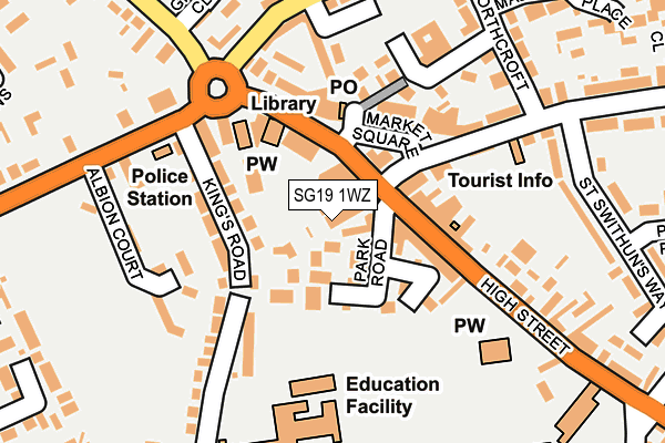 SG19 1WZ map - OS OpenMap – Local (Ordnance Survey) SG19 1WZ map - OS OpenMap – Local (Ordnance Survey)