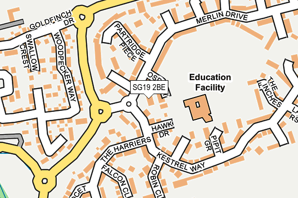 SG19 2BE map - OS OpenMap – Local (Ordnance Survey) SG19 2BE map - OS OpenMap – Local (Ordnance Survey)