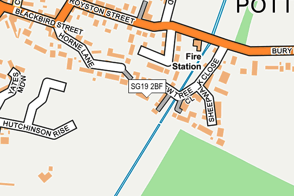 SG19 2BF map - OS OpenMap – Local (Ordnance Survey) SG19 2BF map - OS OpenMap – Local (Ordnance Survey)