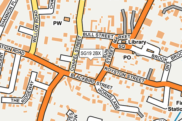 SG19 2BX map - OS OpenMap – Local (Ordnance Survey) SG19 2BX map - OS OpenMap – Local (Ordnance Survey)