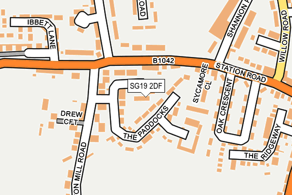 SG19 2DF map - OS OpenMap – Local (Ordnance Survey) SG19 2DF map - OS OpenMap – Local (Ordnance Survey)