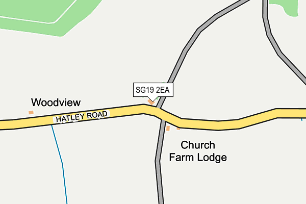 SG19 2EA map - OS OpenMap – Local (Ordnance Survey) SG19 2EA map - OS OpenMap – Local (Ordnance Survey)