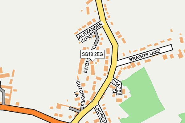 SG19 2EG map - OS OpenMap – Local (Ordnance Survey) SG19 2EG map - OS OpenMap – Local (Ordnance Survey)