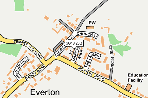 SG19 2JQ map - OS OpenMap – Local (Ordnance Survey) SG19 2JQ map - OS OpenMap – Local (Ordnance Survey)