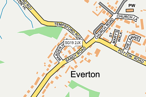 SG19 2JX map - OS OpenMap – Local (Ordnance Survey) SG19 2JX map - OS OpenMap – Local (Ordnance Survey)