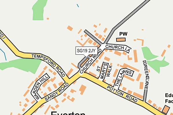 SG19 2JY map - OS OpenMap – Local (Ordnance Survey) SG19 2JY map - OS OpenMap – Local (Ordnance Survey)