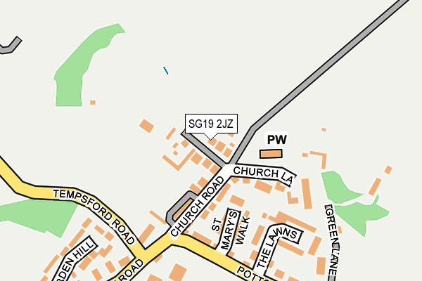 SG19 2JZ map - OS OpenMap – Local (Ordnance Survey) SG19 2JZ map - OS OpenMap – Local (Ordnance Survey)