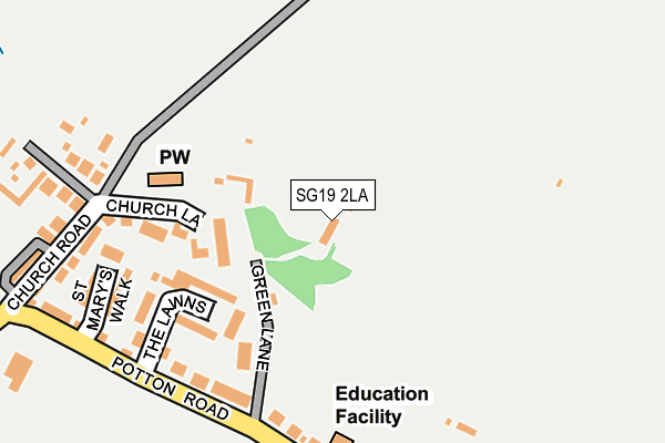 SG19 2LA map - OS OpenMap – Local (Ordnance Survey) SG19 2LA map - OS OpenMap – Local (Ordnance Survey)