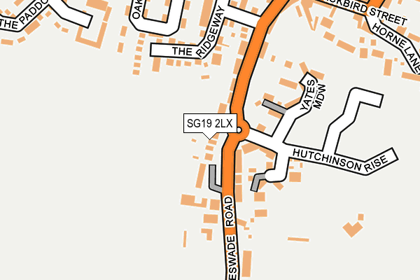 SG19 2LX map - OS OpenMap – Local (Ordnance Survey) SG19 2LX map - OS OpenMap – Local (Ordnance Survey)