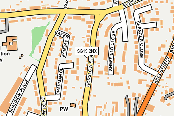 SG19 2NX map - OS OpenMap – Local (Ordnance Survey) SG19 2NX map - OS OpenMap – Local (Ordnance Survey)