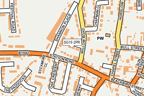 SG19 2PR map - OS OpenMap – Local (Ordnance Survey) SG19 2PR map - OS OpenMap – Local (Ordnance Survey)