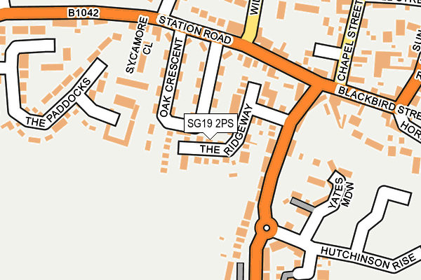 SG19 2PS map - OS OpenMap – Local (Ordnance Survey) SG19 2PS map - OS OpenMap – Local (Ordnance Survey)