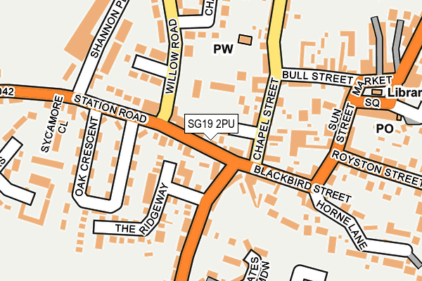 SG19 2PU map - OS OpenMap – Local (Ordnance Survey) SG19 2PU map - OS OpenMap – Local (Ordnance Survey)