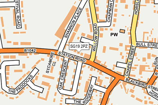 SG19 2PZ map - OS OpenMap – Local (Ordnance Survey) SG19 2PZ map - OS OpenMap – Local (Ordnance Survey)