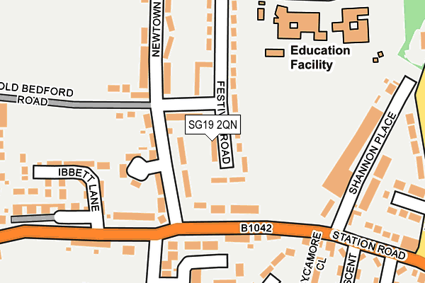 SG19 2QN map - OS OpenMap – Local (Ordnance Survey) SG19 2QN map - OS OpenMap – Local (Ordnance Survey)