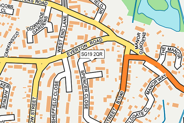 SG19 2QR map - OS OpenMap – Local (Ordnance Survey) SG19 2QR map - OS OpenMap – Local (Ordnance Survey)