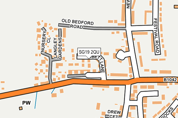 SG19 2QU map - OS OpenMap – Local (Ordnance Survey) SG19 2QU map - OS OpenMap – Local (Ordnance Survey)