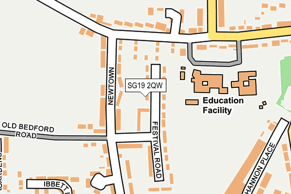 SG19 2QW map - OS OpenMap – Local (Ordnance Survey) SG19 2QW map - OS OpenMap – Local (Ordnance Survey)