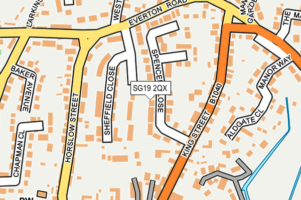 SG19 2QX map - OS OpenMap – Local (Ordnance Survey) SG19 2QX map - OS OpenMap – Local (Ordnance Survey)
