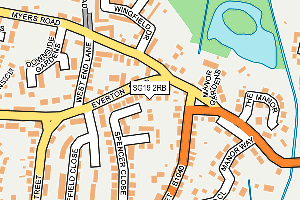 SG19 2RB map - OS OpenMap – Local (Ordnance Survey) SG19 2RB map - OS OpenMap – Local (Ordnance Survey)