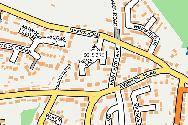 SG19 2RE map - OS OpenMap – Local (Ordnance Survey) SG19 2RE map - OS OpenMap – Local (Ordnance Survey)