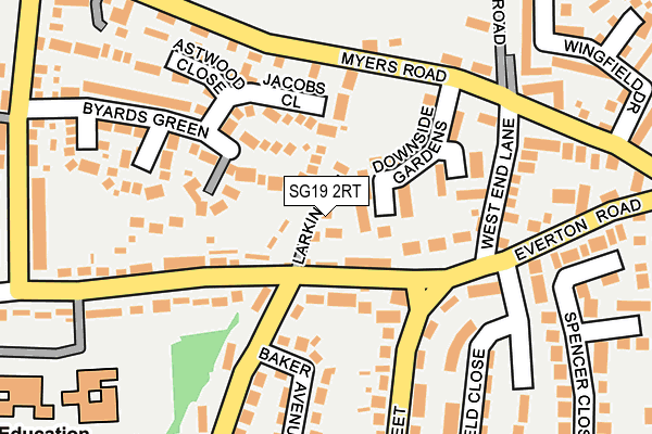 SG19 2RT map - OS OpenMap – Local (Ordnance Survey) SG19 2RT map - OS OpenMap – Local (Ordnance Survey)