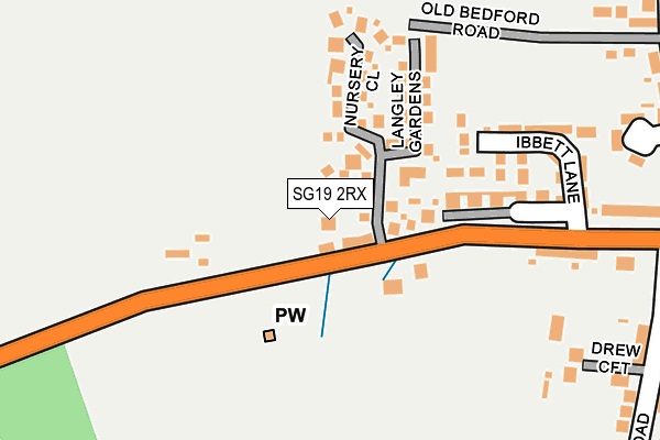 SG19 2RX map - OS OpenMap – Local (Ordnance Survey) SG19 2RX map - OS OpenMap – Local (Ordnance Survey)