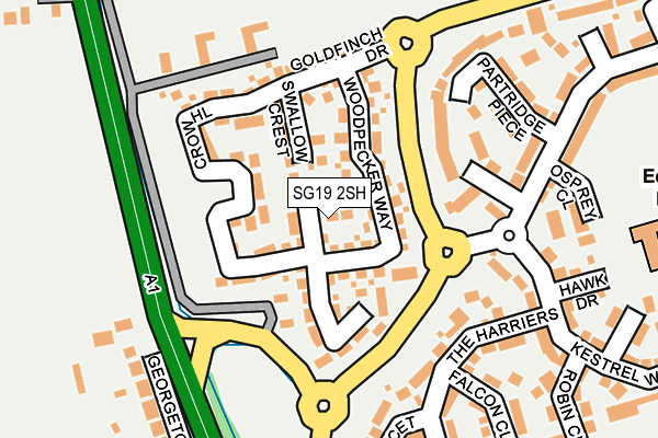 SG19 2SH map - OS OpenMap – Local (Ordnance Survey) SG19 2SH map - OS OpenMap – Local (Ordnance Survey)