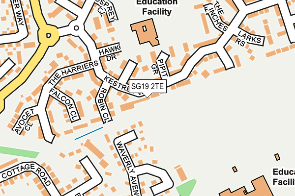 SG19 2TE map - OS OpenMap – Local (Ordnance Survey) SG19 2TE map - OS OpenMap – Local (Ordnance Survey)