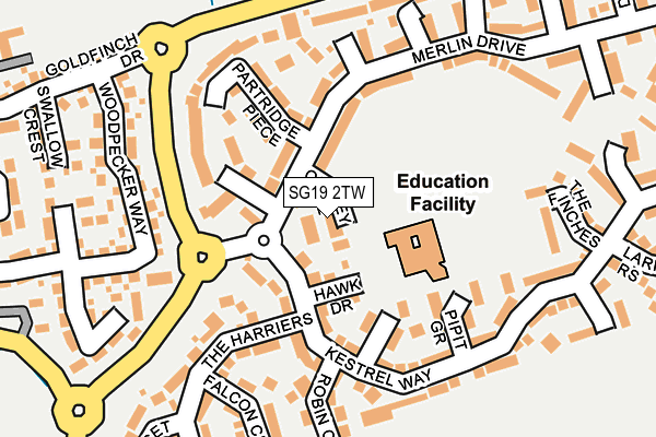 SG19 2TW map - OS OpenMap – Local (Ordnance Survey) SG19 2TW map - OS OpenMap – Local (Ordnance Survey)
