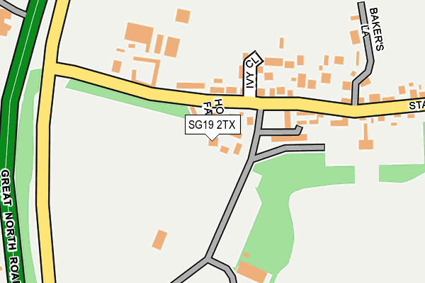 SG19 2TX map - OS OpenMap – Local (Ordnance Survey) SG19 2TX map - OS OpenMap – Local (Ordnance Survey)