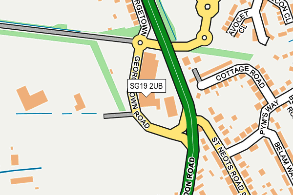 SG19 2UB map - OS OpenMap – Local (Ordnance Survey) SG19 2UB map - OS OpenMap – Local (Ordnance Survey)