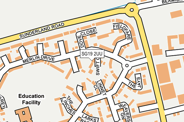 SG19 2UU map - OS OpenMap – Local (Ordnance Survey) SG19 2UU map - OS OpenMap – Local (Ordnance Survey)