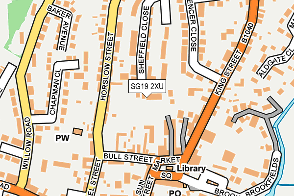 SG19 2XU map - OS OpenMap – Local (Ordnance Survey) SG19 2XU map - OS OpenMap – Local (Ordnance Survey)