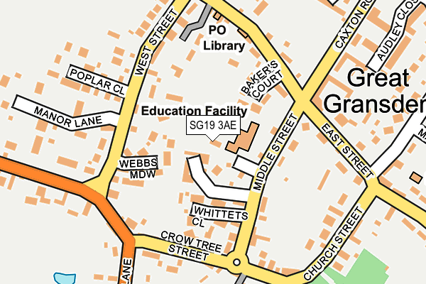 SG19 3AE map - OS OpenMap – Local (Ordnance Survey) SG19 3AE map - OS OpenMap – Local (Ordnance Survey)