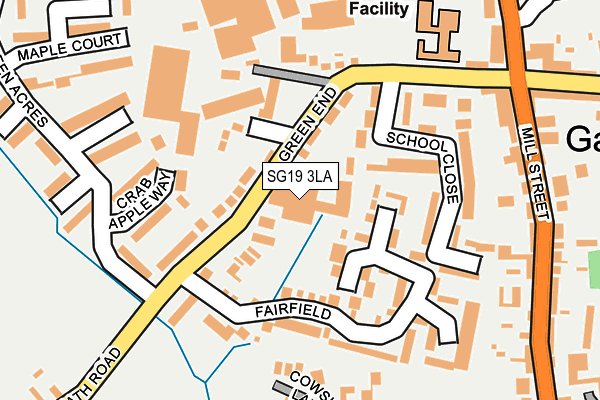 SG19 3LA map - OS OpenMap – Local (Ordnance Survey)