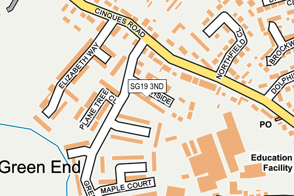 SG19 3ND map - OS OpenMap – Local (Ordnance Survey) SG19 3ND map - OS OpenMap – Local (Ordnance Survey)