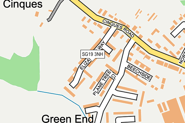 SG19 3NH map - OS OpenMap – Local (Ordnance Survey) SG19 3NH map - OS OpenMap – Local (Ordnance Survey)