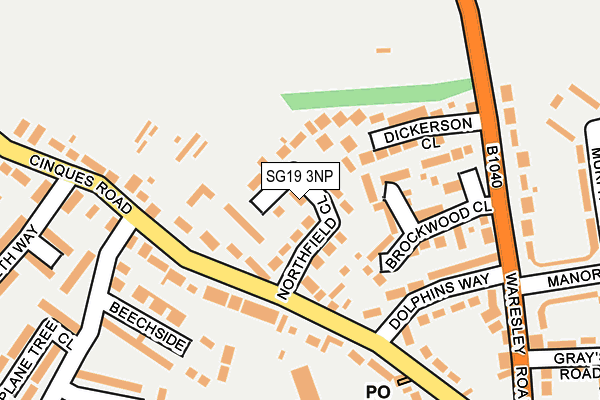 SG19 3NP map - OS OpenMap – Local (Ordnance Survey) SG19 3NP map - OS OpenMap – Local (Ordnance Survey)