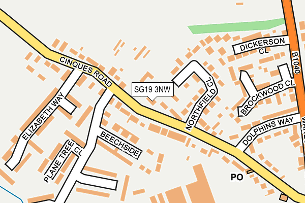 SG19 3NW map - OS OpenMap – Local (Ordnance Survey) SG19 3NW map - OS OpenMap – Local (Ordnance Survey)