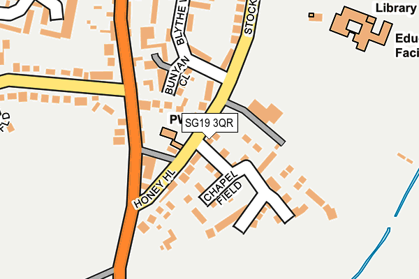 SG19 3QR map - OS OpenMap – Local (Ordnance Survey) SG19 3QR map - OS OpenMap – Local (Ordnance Survey)