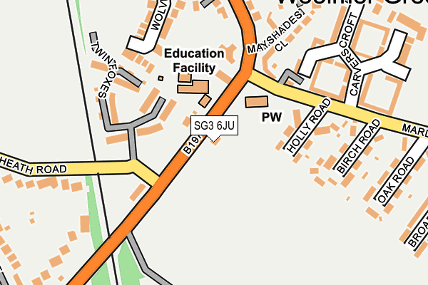 SG3 6JU map - OS OpenMap – Local (Ordnance Survey) SG3 6JU map - OS OpenMap – Local (Ordnance Survey)