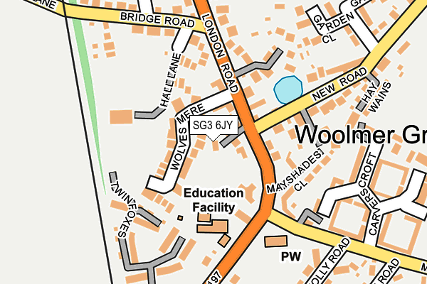 SG3 6JY map - OS OpenMap – Local (Ordnance Survey) SG3 6JY map - OS OpenMap – Local (Ordnance Survey)